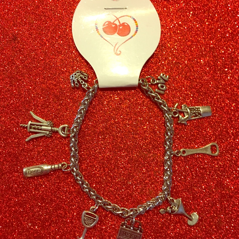 Bartender Themed Charm Bracelet